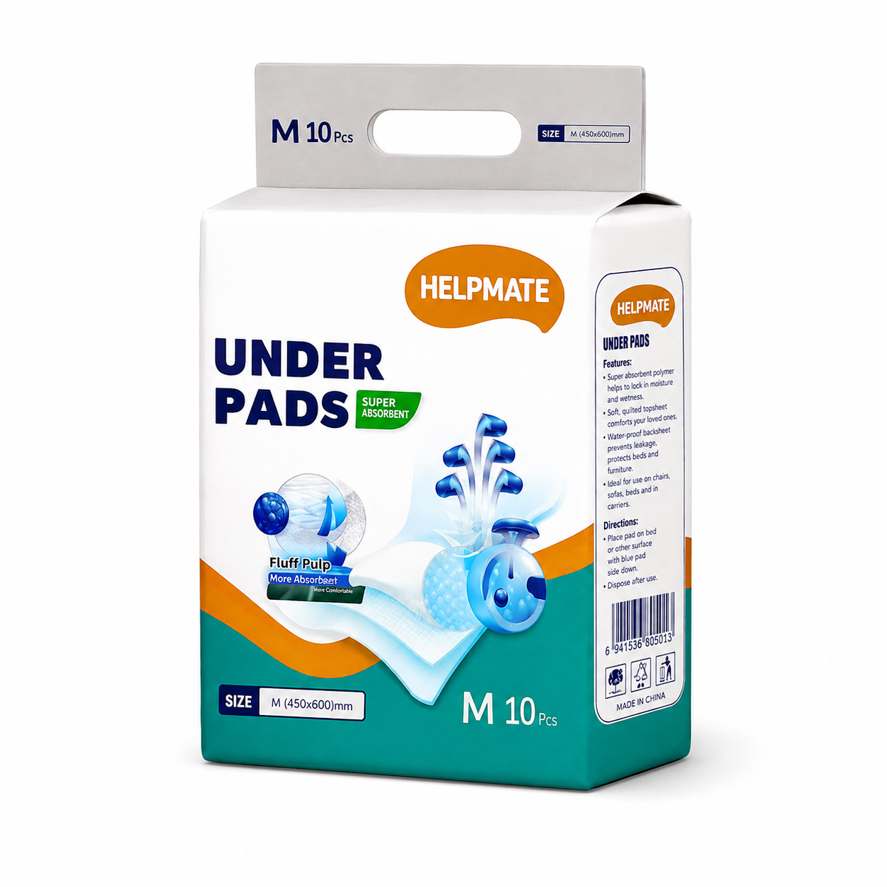 Helpmate Absorbent Under Pads – Medium, 10 Pack