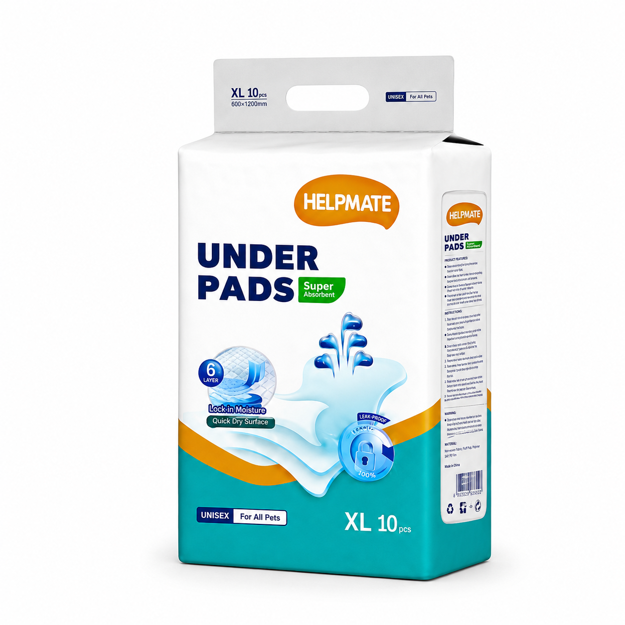 Helpmate Absorbent Under Pads – Extra Large, 10 Pack