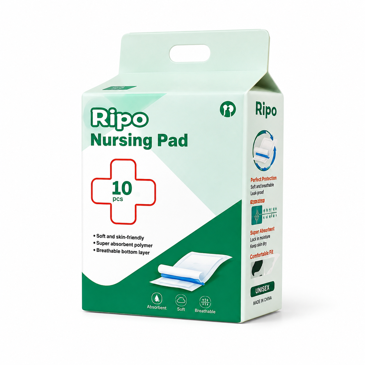 Ripo Nursing Pad – Green Pack, 10 Pieces