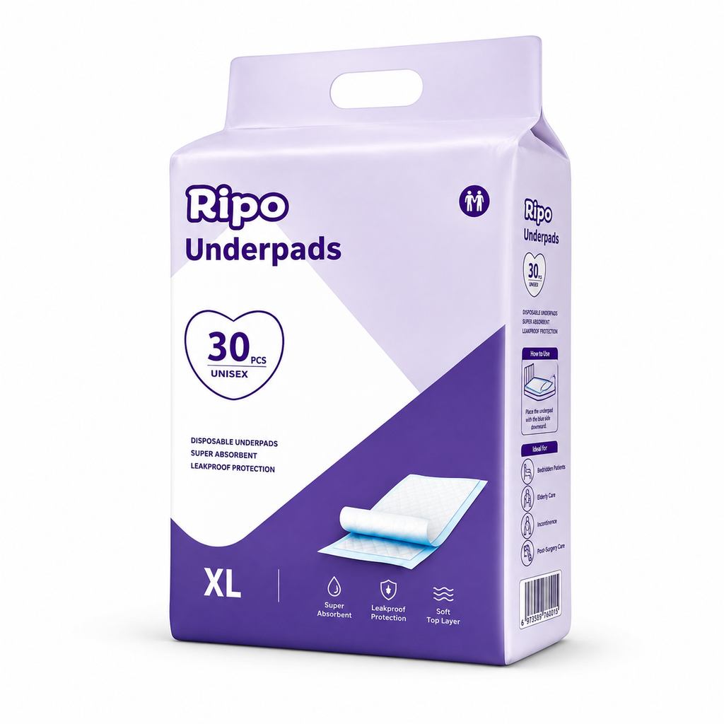 Ripo Disposable Underpads – XL, 30 Pack